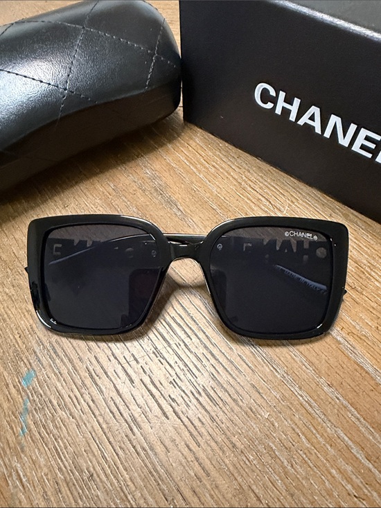 CHANEL Black Square Oversized Sunglasses main image 7